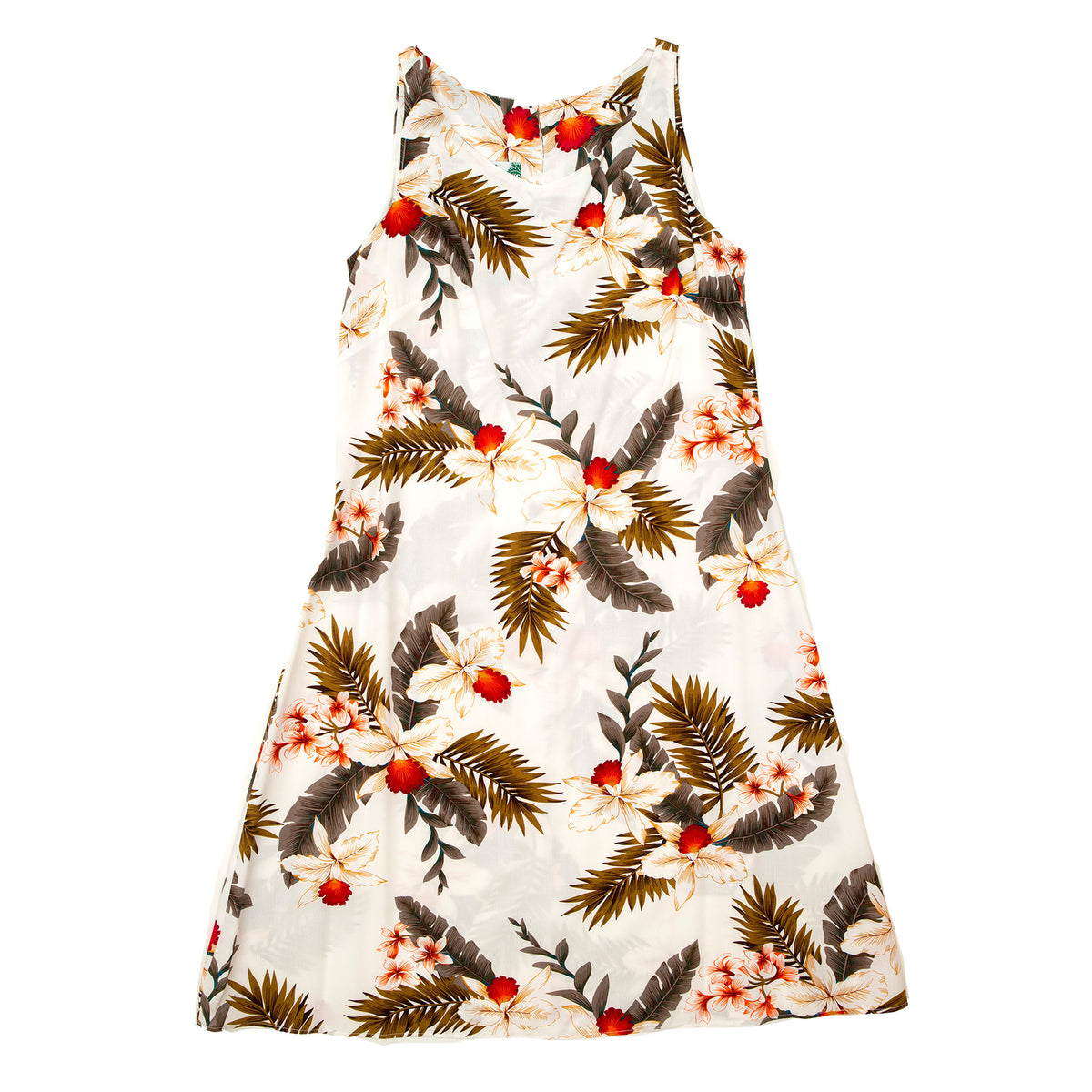 Hawaiian Orchid White Short Tank Dress Kona Supply Co